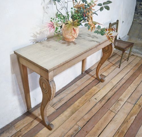 A 19TH CENTURY REGENCY BLEACHED OAK CONSOLE TABLE - ADDITIONAL PHOTO 11