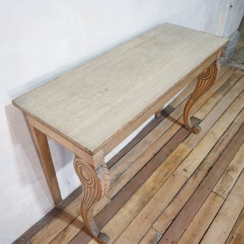 A 19TH CENTURY REGENCY BLEACHED OAK CONSOLE TABLE - ADDITIONAL PHOTO 14