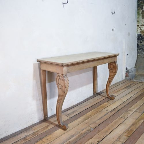 A 19TH CENTURY REGENCY BLEACHED OAK CONSOLE TABLE - ADDITIONAL PHOTO 15