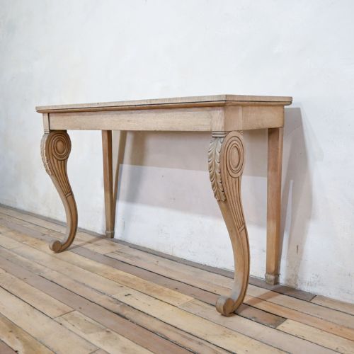 a 19th century regency bleached oak console table - CATEGORY: ANTIQUE TABLES - DATED REGENCY