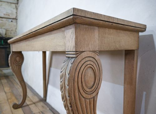 A 19TH CENTURY REGENCY BLEACHED OAK CONSOLE TABLE - ADDITIONAL PHOTO 17