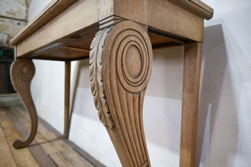 A 19TH CENTURY REGENCY BLEACHED OAK CONSOLE TABLE - ADDITIONAL PHOTO 18