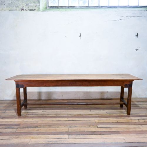 LONG 19TH CENTURY FRENCH OAK FARMHOUSE TABLE - ADDITIONAL PHOTO 9