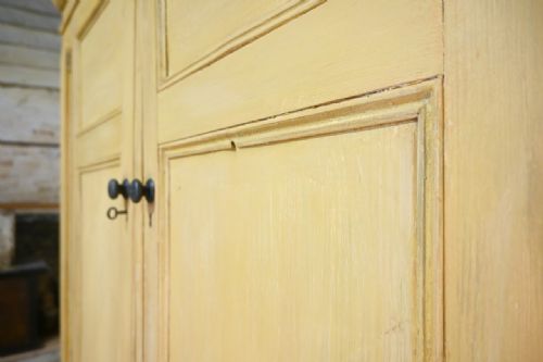 A SUPERB 19TH CENTURY PAINTED HOUSEKEEPER'S CUPBOARD - ADDITIONAL PHOTO 9