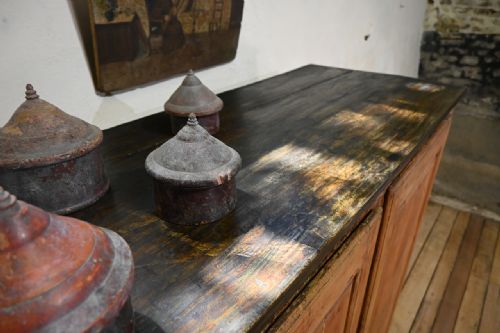 19TH CENTURY FRENCH PAINTED CABINET SIDEBOARD - ADDITIONAL PHOTO 14