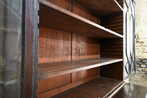 A GEORGE III MAHOGANY ASTRAL GLAZED SECRETAIRE BOOKCASE - ADDITIONAL PHOTO 13