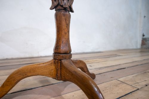 A SMALL 19TH CENTURY FRENCH FRUITWOOD TRIPOD SIDE TABLE - ADDITIONAL PHOTO 4
