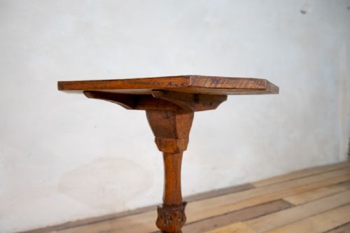 A SMALL 19TH CENTURY FRENCH FRUITWOOD TRIPOD SIDE TABLE - ADDITIONAL PHOTO 5
