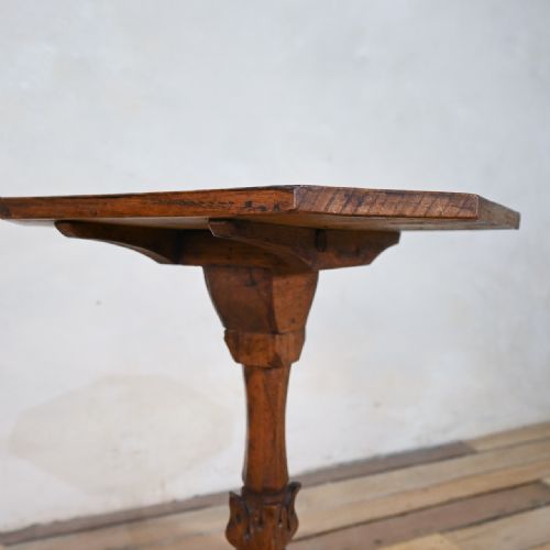 A SMALL 19TH CENTURY FRENCH FRUITWOOD TRIPOD SIDE TABLE - ADDITIONAL PHOTO 11