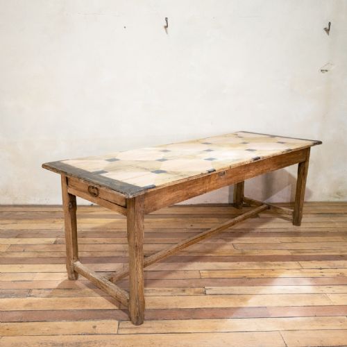 19TH CENTURY FRENCH FRUITWOOD PAINTED FARMHOUSE TABLE - ADDITIONAL PHOTO 1