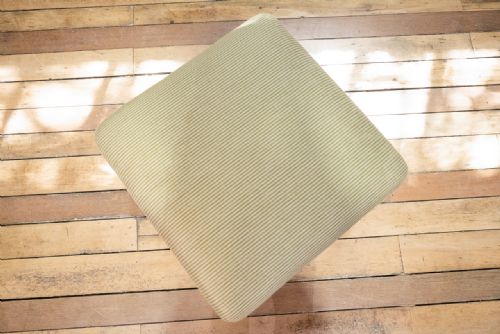 A 19TH CENTURY FRENCH NAPOLEON III SQUARE GILTWOOD UPHOLSTERED STOOL - ADDITIONAL PHOTO 8