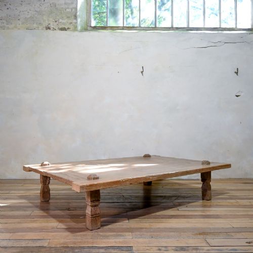 a largescale late 19th century javanese indonesia weavers coffee table - CATEGORY: ANTIQUE TABLES - DATED 19TH CENTURY