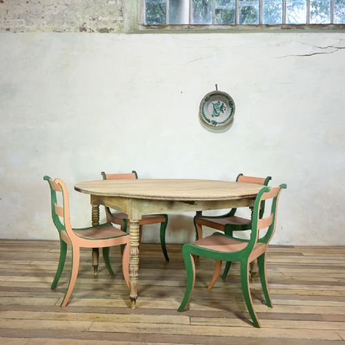 A ROUND PROVINCIAL 19TH CENTURY FRENCH PAINTED DROP LEAF TABLE BLEACHED - ADDITIONAL PHOTO 15
