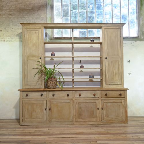 large scale 19th century country house painted dresser - CATEGORY: ANTIQUE DRESSERS - DATED 19TH CENTURY