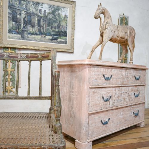 A 19TH CENTURY SWEDISH PAINTED COMMODE - ADDITIONAL PHOTO 14