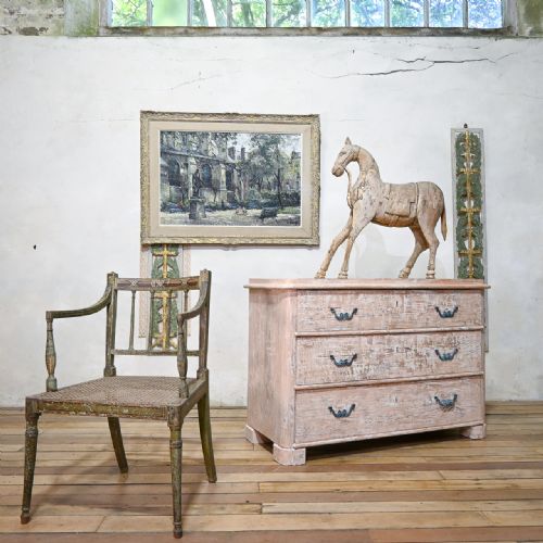 A 19TH CENTURY SWEDISH PAINTED COMMODE - ADDITIONAL PHOTO 3
