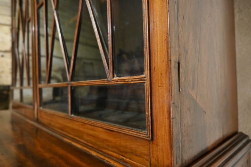 A REGENCY MAHOGANY ASTRAL GLAZED SECRETAIRE BOOKCASE - ADDITIONAL PHOTO 10
