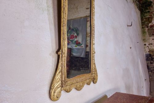 A LATE 19TH CENTURY GEORGE II STYLE GILTWOOD MIRROR - ADDITIONAL PHOTO 1
