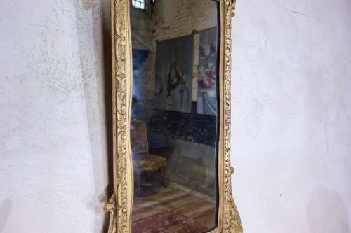 A LATE 19TH CENTURY GEORGE II STYLE GILTWOOD MIRROR - ADDITIONAL PHOTO 6