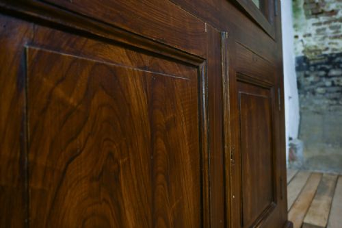 TALL 19TH CENTURY FRENCH GLAZED FAUX BOIS ROSEWOOD CABINET - ADDITIONAL PHOTO 10