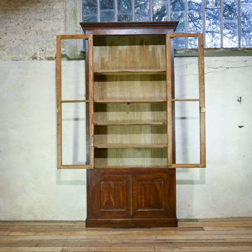 TALL 19TH CENTURY FRENCH GLAZED FAUX BOIS ROSEWOOD CABINET - ADDITIONAL PHOTO 15
