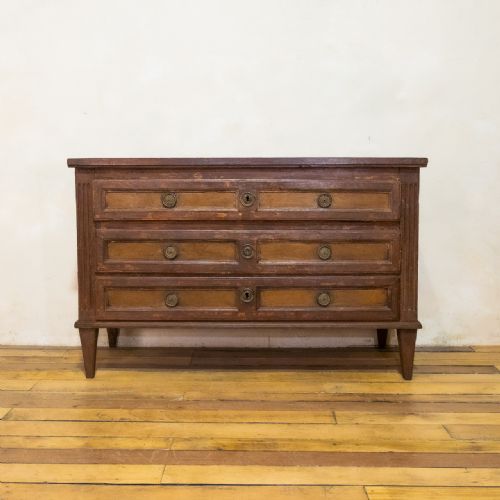 a louis xvi period original painted commode chest of drawers - CATEGORY: ANTIQUE CHEST OF DRAWERS - DATED 18TH CENTURY