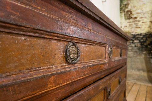 A LOUIS XVI PERIOD ORIGINAL PAINTED COMMODE CHEST OF DRAWERS - ADDITIONAL PHOTO 1