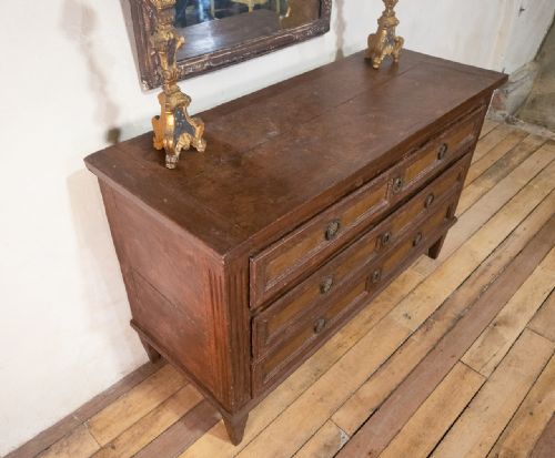 A LOUIS XVI PERIOD ORIGINAL PAINTED COMMODE CHEST OF DRAWERS - ADDITIONAL PHOTO 2