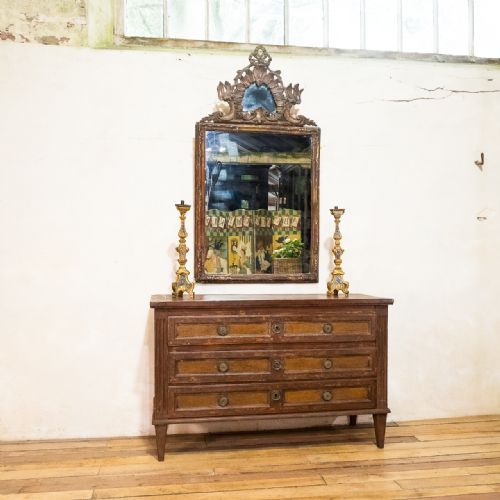 A LOUIS XVI PERIOD ORIGINAL PAINTED COMMODE CHEST OF DRAWERS - ADDITIONAL PHOTO 5