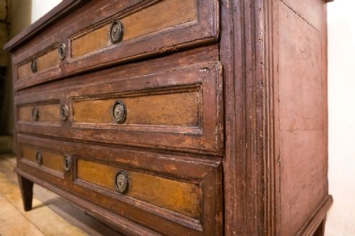 A LOUIS XVI PERIOD ORIGINAL PAINTED COMMODE CHEST OF DRAWERS - ADDITIONAL PHOTO 7