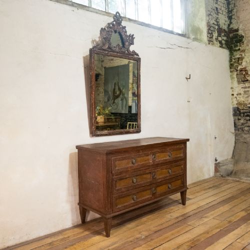 A LOUIS XVI PERIOD ORIGINAL PAINTED COMMODE CHEST OF DRAWERS - ADDITIONAL PHOTO 9