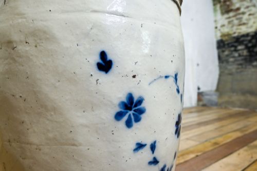 LARGE MING DYNASTY CIZHOU WEAR OVOID CERAMIC PLANTER VESSEL - ADDITIONAL PHOTO 15