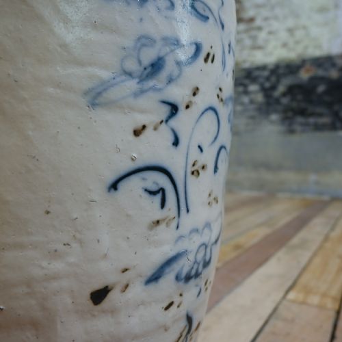 LARGE MING DYNASTY CIZHOU WEAR OVOID CERAMIC PLANTER VESSEL - ADDITIONAL PHOTO 7