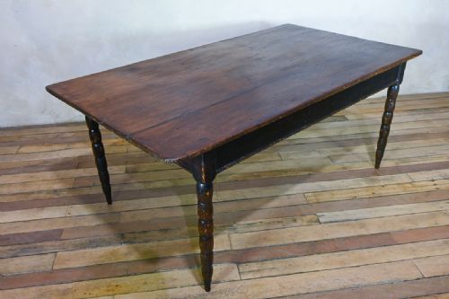 A CHARMING EARLY 19TH CENTURY FRENCH BOBBIN TURNED FARMHOUSE TABLE - ADDITIONAL PHOTO 23