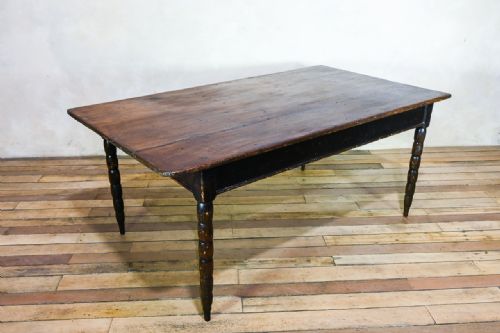 A CHARMING EARLY 19TH CENTURY FRENCH BOBBIN TURNED FARMHOUSE TABLE - ADDITIONAL PHOTO 27