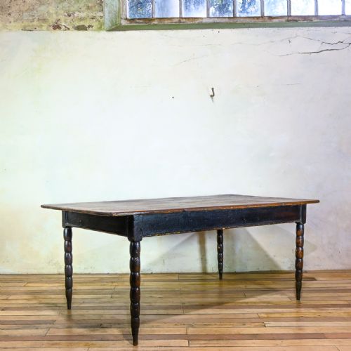 a charming early 19th century french bobbin turned farmhouse table - CATEGORY: ANTIQUE TABLES - DATED 19TH CENTURY