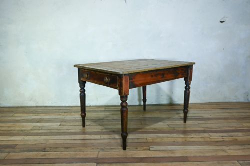 19TH CENTURY FARMHOUSE KITCHEN TABLE - ADDITIONAL PHOTO 1