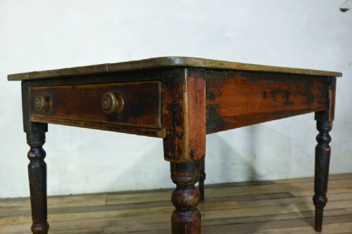 19TH CENTURY FARMHOUSE KITCHEN TABLE - ADDITIONAL PHOTO 2
