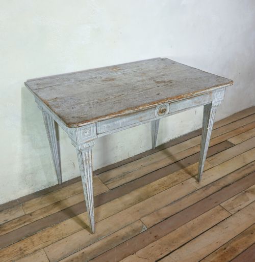 SWEDISH GUSTAVIAN PAINTED SIDE TABLE DESK - ADDITIONAL PHOTO 9