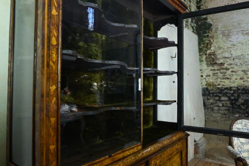 18TH CENTURY DUTCH MARQUETRY VITRINE DISPLAY CABINET - ADDITIONAL PHOTO 7