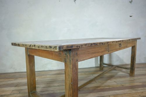 19TH CENTURY FRENCH SYCAMORE OAK REFECTORY FARMHOUSE TABLE - ADDITIONAL PHOTO 3
