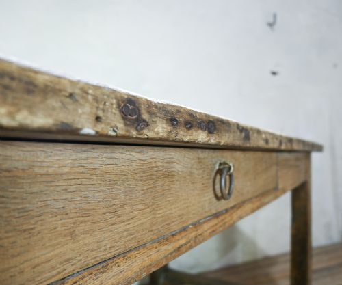 19TH CENTURY FRENCH SYCAMORE OAK REFECTORY FARMHOUSE TABLE - ADDITIONAL PHOTO 4