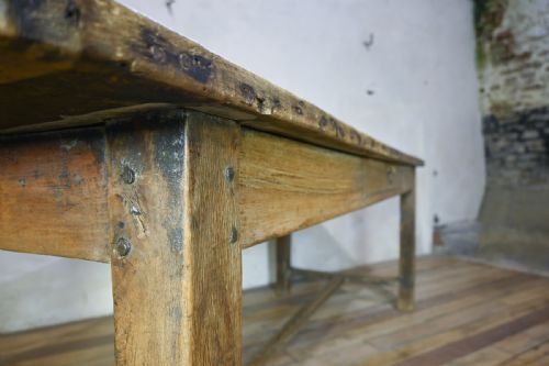 19TH CENTURY FRENCH SYCAMORE OAK REFECTORY FARMHOUSE TABLE - ADDITIONAL PHOTO 6