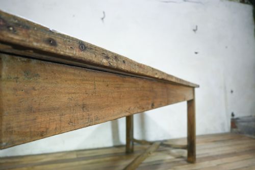 19TH CENTURY FRENCH SYCAMORE OAK REFECTORY FARMHOUSE TABLE - ADDITIONAL PHOTO 13