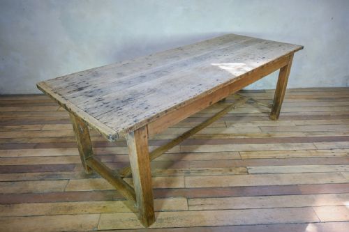 19TH CENTURY FRENCH SYCAMORE OAK REFECTORY FARMHOUSE TABLE - ADDITIONAL PHOTO 15
