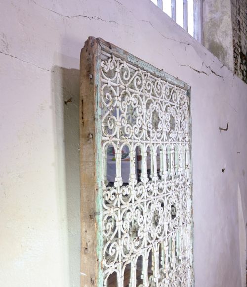 A 19TH CENTURY FRENCH WROUGHT IRON MIRROR GARDEN - ADDITIONAL PHOTO 3