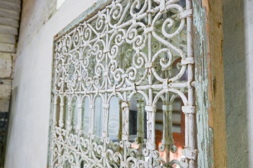A 19TH CENTURY FRENCH WROUGHT IRON MIRROR GARDEN - ADDITIONAL PHOTO 6