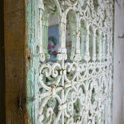 A 19TH CENTURY FRENCH WROUGHT IRON MIRROR GARDEN - ADDITIONAL PHOTO 12