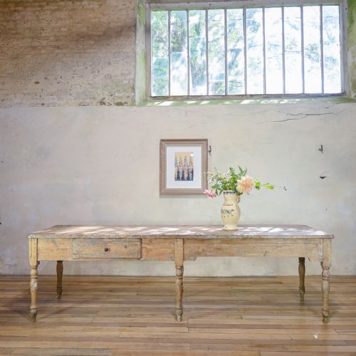 A LARGE 18TH CENTURY FRENCH PAINTED FARMHOUSE DINING TABLE - ADDITIONAL PHOTO 2