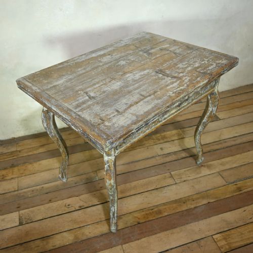 A 19TH CENTURY FRENCH PAINTED SWIVEL TOP FARMHOUSE KITCHEN TABLE - ADDITIONAL PHOTO 13